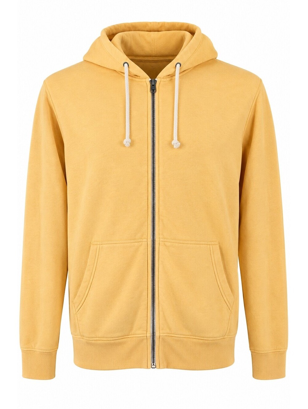J.Crew Vintage Fleece Full Zip Hoodie XL Yellow Gold
